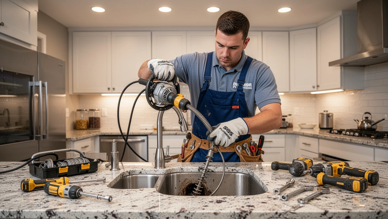 Clogged Kitchen Sink & Drain Clearing
